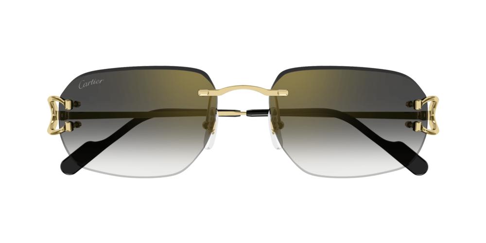 Cartier Signature C de Cartier CT0468S Occhiali Da Sole Uomo Oro