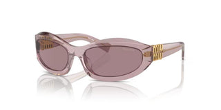 Miu Miu 0MU 14ZS women Violet Oval Sunglasses