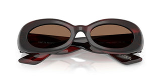 Oliver Peoples 1992c Ov 5606su Women Red Oval Sunglasses