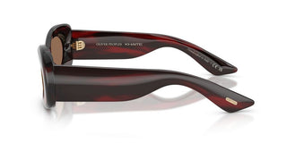 Oliver Peoples 1992c Ov 5606su Women Red Oval Sunglasses