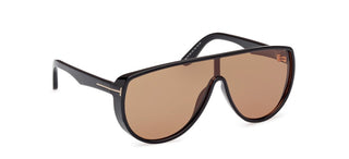 Tom Ford Achilles Ft1182 Unisex Black Shield Sunglasses