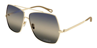 Chloé Aly Ch0278s Women Gold Oversize Sunglasses