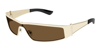 Alexander Mcqueen Am0491s Unisex Gold Geometric Sunglasses