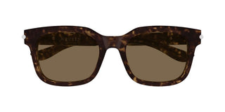 Alexander Mcqueen Am0496sa Unisex Havana Squared Sunglasses