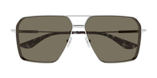 Alexander Mcqueen Am0500s Men Silver Pilot Sunglasses