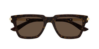 Alexander McQueen AM0519S men Havana Squared Sunglasses