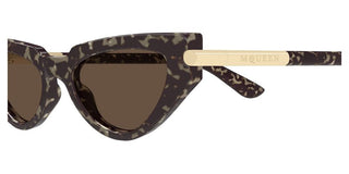 Alexander McQueen AM0520S women Havana Cat Eye Sunglasses
