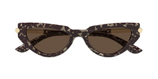 Alexander McQueen AM0520S women Havana Cat Eye Sunglasses