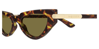 Alexander Mcqueen Am0520s Women Havana Cat Eye Sunglasses
