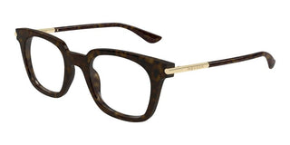 Alexander Mcqueen Am0521o Unisex Havana Squared Eyeglasses