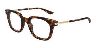 Alexander McQueen AM0521O unisex Havana Squared Eyeglasses