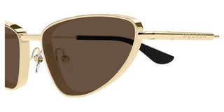 Alexander McQueen AM0522S women Gold Cat Eye Sunglasses