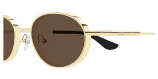 Alexander McQueen AM0523S unisex Gold Oval Sunglasses