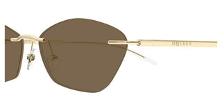 Alexander McQueen AM0525S unisex Gold Geometric Sunglasses