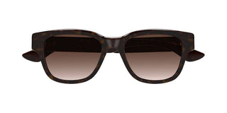 Alexander McQueen AM0528SA unisex Havana Squared Sunglasses