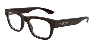 Alexander McQueen AM0531O men Havana Squared Eyeglasses