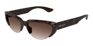 Alexander McQueen AM0533S women Havana Cat Eye Sunglasses