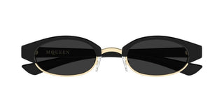 Alexander McQueen AM0534S unisex Black Round Sunglasses