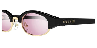 Alexander McQueen AM0534S unisex Black Round Sunglasses