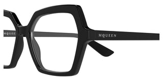 Alexander McQueen AM0537O women Black Geometric Eyeglasses