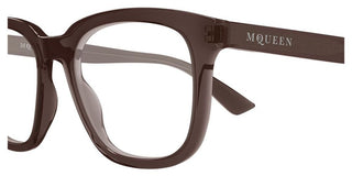 Alexander McQueen AM0539O women Brown Squared Eyeglasses