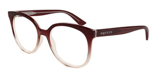 Alexander McQueen AM0540O women Brown Cat Eye Eyeglasses