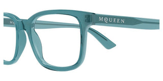 Alexander McQueen AM0541O men Blue Squared Eyeglasses