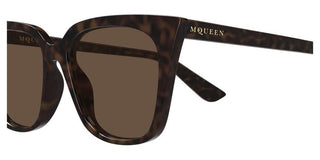 Alexander McQueen AM0556S women Havana Cat Eye Sunglasses