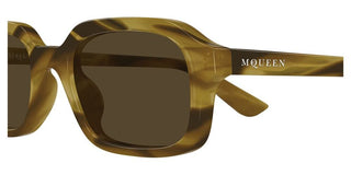 Alexander McQueen AM0558S men Brown Rectangle Sunglasses