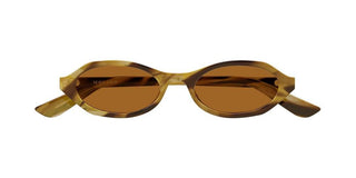 Alexander McQueen AM0559S women Brown Round Sunglasses