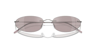 Giorgio Armani Ar 1508m Women Silver Oval Sunglasses