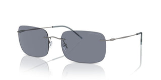 Giorgio Armani Ar 1512m Men Silver Rectangle Sunglasses