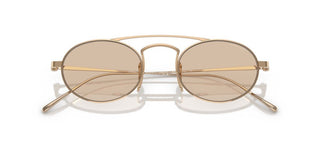Giorgio Armani Ar 6161t Men Rose Gold Oval Sunglasses