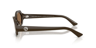 Giorgio Armani Ar 8245hu Women Brown Oval Sunglasses