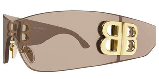 Balenciaga BB0359S women Brown Shield Sunglasses