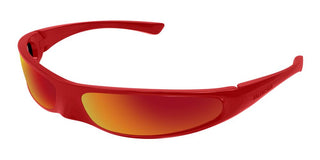 Balenciaga Bb0383s Unisex Red Squared Sunglasses
