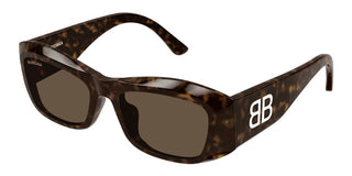 Balenciaga Bb0397sa Women Havana Squared Sunglasses