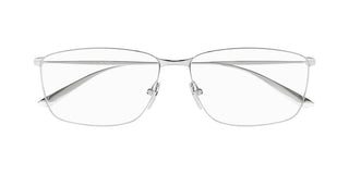 Balenciaga BB0415O men Silver Rectangle Eyeglasses
