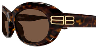 Balenciaga BB0431S women Havana Oval Sunglasses