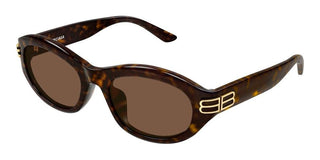 Balenciaga BB0434SK women Havana Oval Sunglasses
