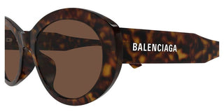 Balenciaga BB0446S women Havana Oval Sunglasses