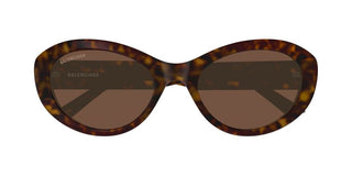 Balenciaga BB0446S women Havana Oval Sunglasses