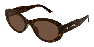 Balenciaga BB0446S women Havana Oval Sunglasses