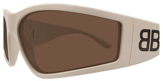 Balenciaga BB0457S unisex Brown Shield Sunglasses
