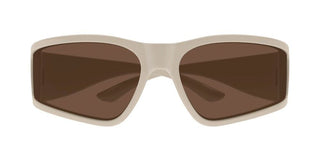 Balenciaga BB0457S unisex Brown Shield Sunglasses