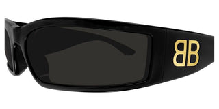 Balenciaga BB0458S unisex Black Shield Sunglasses