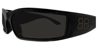 Balenciaga BB0458S unisex Black Shield Sunglasses