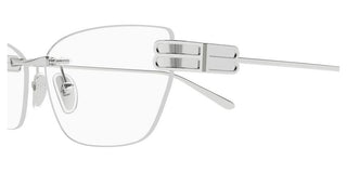 Balenciaga BB0490O women Silver Cat Eye Eyeglasses