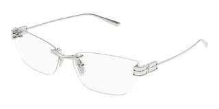 Balenciaga BB0490O women Silver Cat Eye Eyeglasses