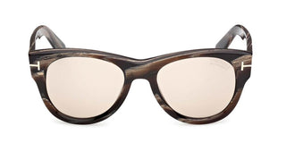 Tom Ford BURTON-02 FT1305 men Brown Round Sunglasses